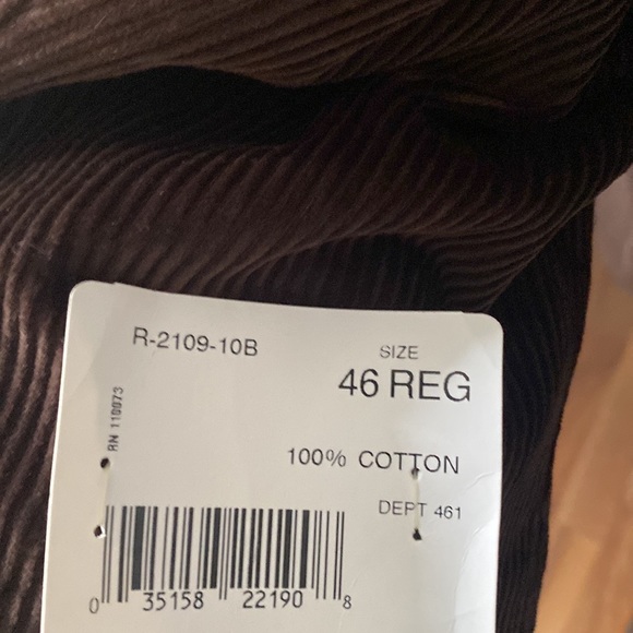 New Wall Street Men's Blazer/Jacket Sz 46R,Brown Cotton Polyester - Picture 3 of 6